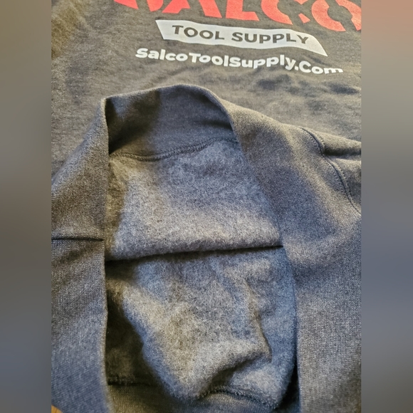 NWOT unisex cotton blend gray hoodie graphic SALCO Tool Supply sweater - Picture 5 of 7